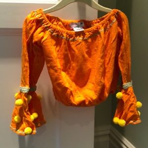 Chach crop top beach coverup size 6 girls